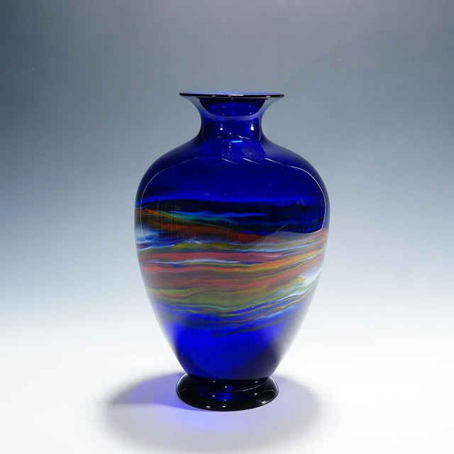 Versace Art Glass Vase by Gianni Versage for Vetreria Archimede Seguso Ca. 1990s For Sale - Image 4 of 9