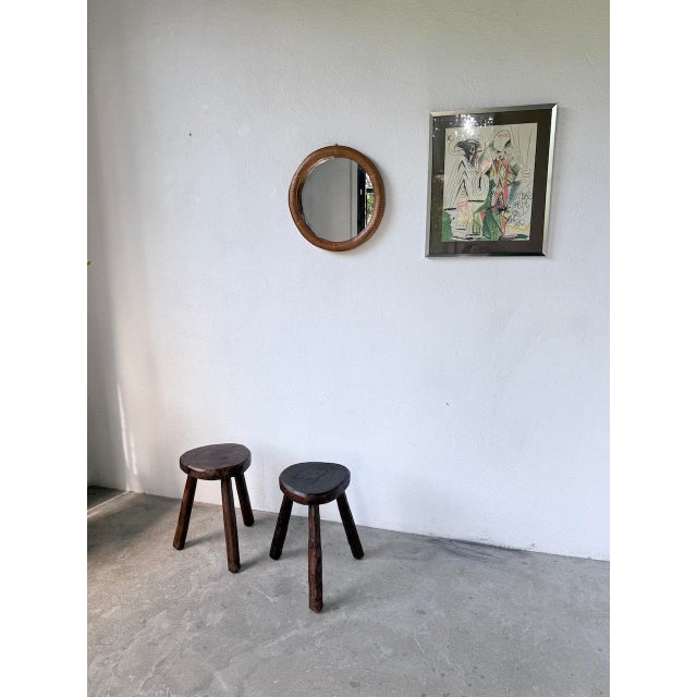 Round Wicker Mirror, 1960s For Sale - Image 3 of 18