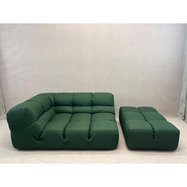 ✔ Dimensions corner sofa Height: 65 cm (Seat height: 35 cm) Depth: 104 cm Width: 144 cm ✔ Dimensions footstool Height: 35...