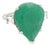 Natural Emerald Diamond Ring 7 14k White Gold 10.97 TCW Certified For Sale