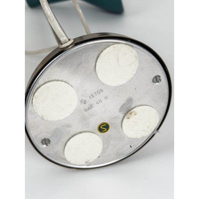 Sculptural Brass and Petrol Desk Lamp by Harald Notini for Böhlmarks, 1950s For Sale - Image 9 of 10