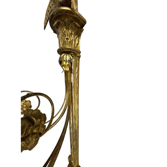 Early 20th Century Italian Carved Large and Giltwood Two-Light Sconces - A Pair For Sale - Image 14 of 18