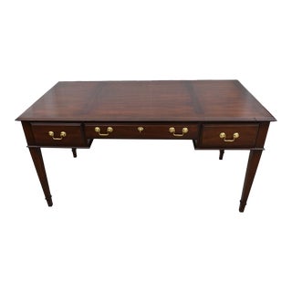 Vintage Statton Three Drawer Cherry Traditional Style Desk/Writing Table For Sale