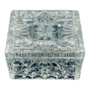 Mid 20th Century Anchor Hocking Pressed Glass Trinket Box