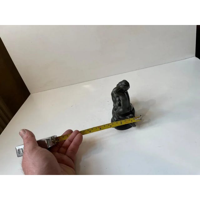 Vintage Art Deco Figurine with Boy on Rhino by Just Andersen, 1930s For Sale - Image 9 of 10