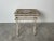 White 70's Mid-Century Salterini Style Wrought Iron Nesting Patio Side Tables - Set of 3/ Sold For Sale - Image 8 of 12