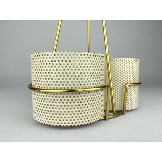 1950s Mid-Century Modern Perforated Metal Bottle Holder, 1950s For Sale - Image 5 of 9