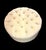 Contemporary A Large Contemporary Round, Tufted , Custom Upholstered Ottoman. For Sale - Image 3 of 4