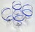 Blue Cobalt Ribbon Goblets- Set of Four For Sale - Image 8 of 12