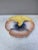 French Majolica Pansy plate Marcel Guillot Vallauris, circa 1950. 8.2 inches diameter.