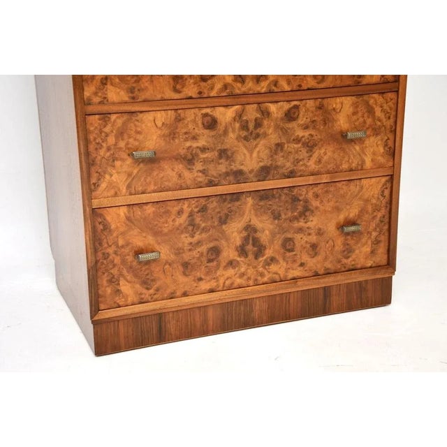 Art Deco Burr Walnut Chest of Drawers, 1930 For Sale - Image 10 of 11