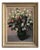 Pierre Jaques, Bouquet de fleurs dans un joli vase vert, Oil on Canvas, Framed For Sale