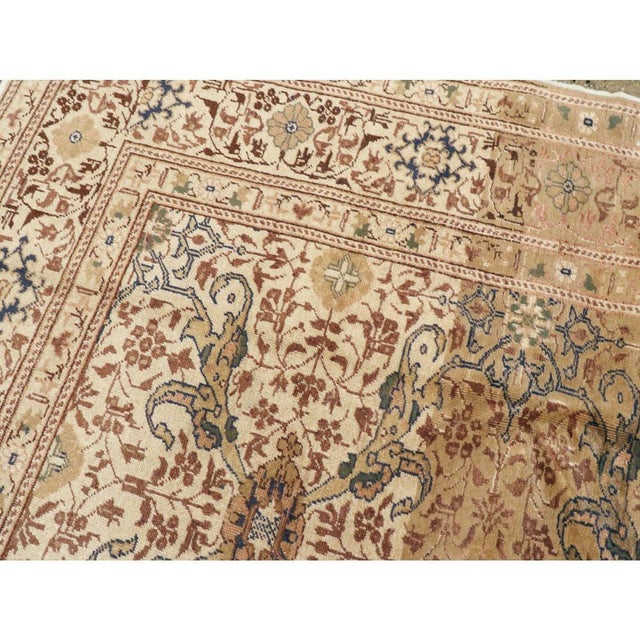 Beige Galerie Shabab Collection Mid-20th Century Handmade Turkish Sivas Accent Rug For Sale - Image 8 of 10