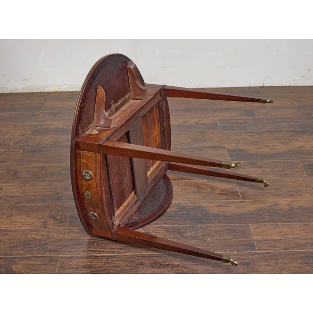 English 19th Century Mahogany Pembroke Table With Tapered Legs on Casters For Sale - Image 12 of 13
