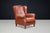 Patinated Cognac Leather Wingback Lounge Chair, Netherlands, 1960s For Sale - Image 4 of 13