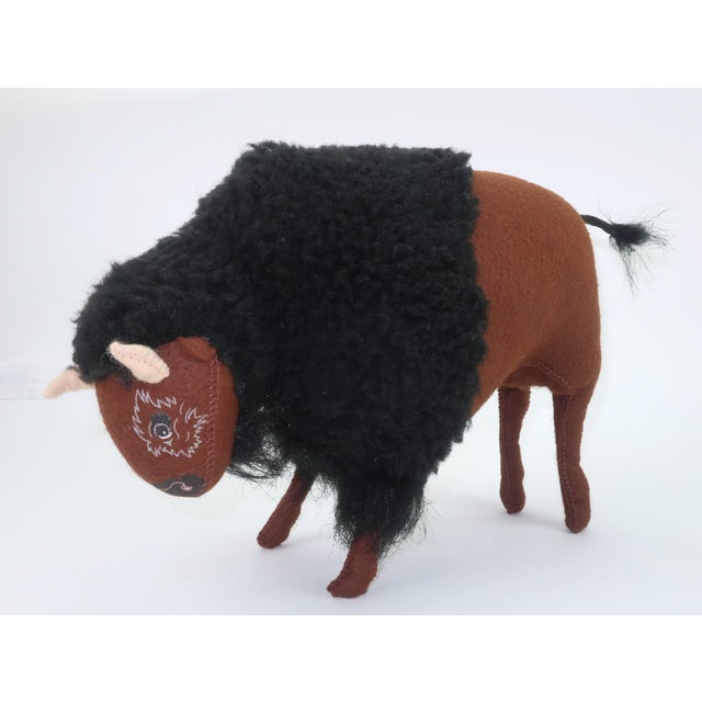 Annalee Handpainted Wool Fleece & Felt Buffalo Figure, 1997 For Sale - Image 9 of 13