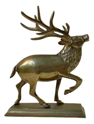 Vintage Brass Deer Figurine, 1980s
