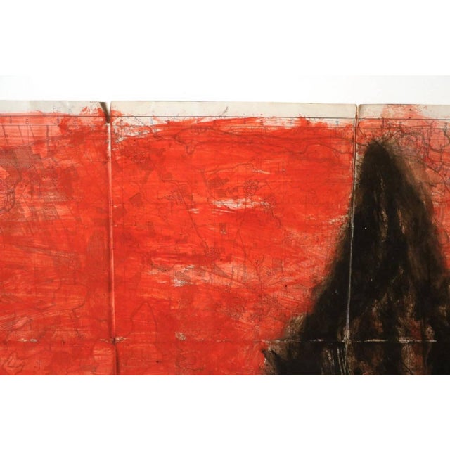 Contemporary Ken Goldman, Tar Paint Map Etrog, Large Scale Contemporary Judaica Photograph For Sale - Image 3 of 5