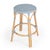 Baby Blue Tobias 24 in. Seat Height Round Rattan Backless Counter Stool, Baby Blue/ Natural Rattan Frame For Sale - Image 8 of 8