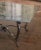 Mid-Century French Iron Coffee Table With Crackle Glass Top For Sale - Image 4 of 11