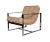 Vintage Milo Baughman Style Flatbar Chrome Chair For Sale