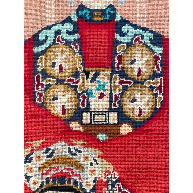 Oversize Chinese Dinasty Needlepoint From 70's For Sale - Image 9 of 10