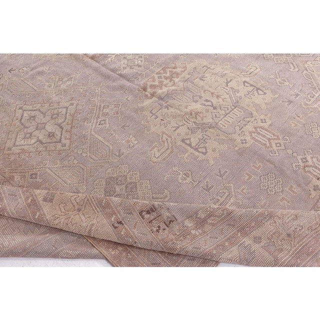 Antique Turkish Oushak Rug For Sale In New York - Image 6 of 8