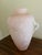 A beautiful Roman style pink Scavo glass vase. Scavo glass was created in the mid-20th century by using a technique...
