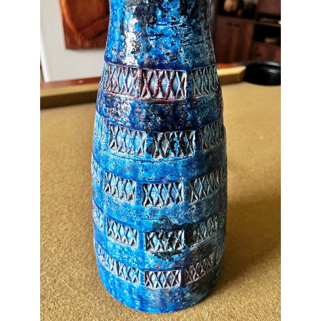 1960s Mid Century Modern Bitossi Table Lamp in Rimini Blue - Aldo Londi for Bitossi For Sale - Image 9 of 12