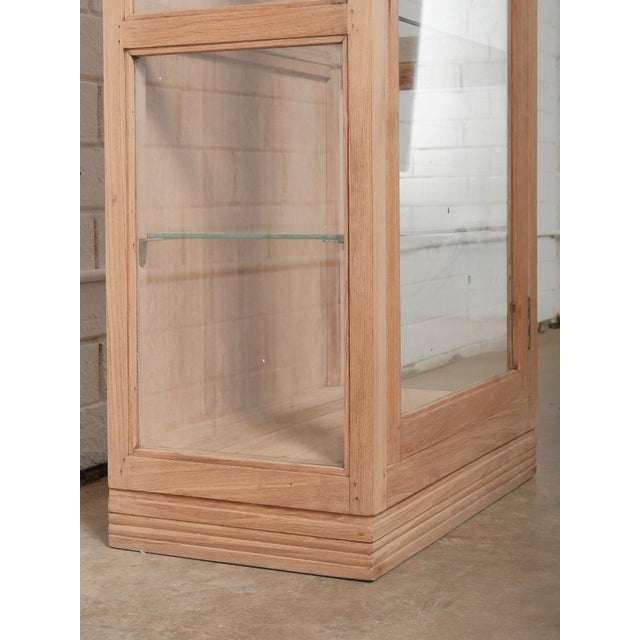 Late 20th Century Vintage Wooden & Glass Display Cabinet With Three-Sided Glazing For Sale - Image 5 of 5