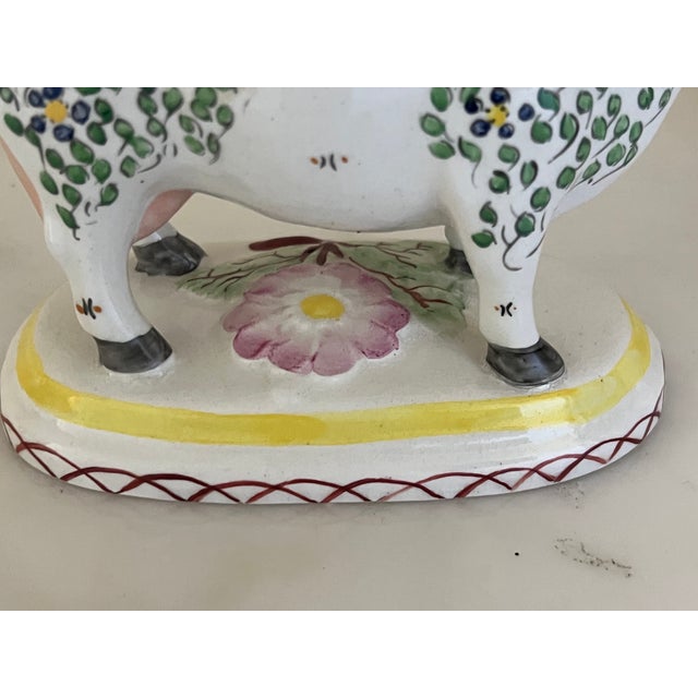 Vintage English Staffordshire Cow Creamer, C. 1900's For Sale - Image 9 of 12