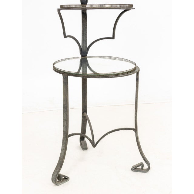 Early 20th Century French Wrought Iron Three-Tier Serving Stand For Sale - Image 5 of 8