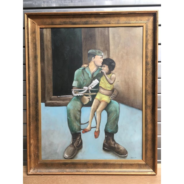 Textile Oil Painting on Canvas- Landscape by J. Overath For Sale - Image 7 of 18