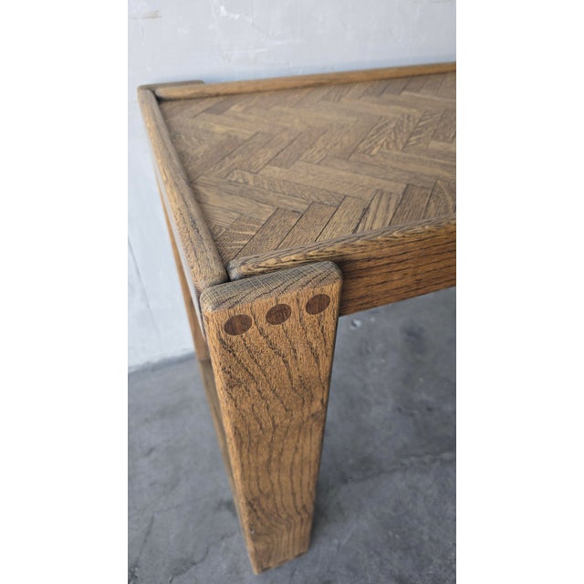 Minimalist Oak Console Table by Lou Hodges For Sale In Las Vegas - Image 6 of 7
