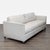 This Crate & Barrel 3-seat sofa features a clean, modern design with straight arms and soft, light cream fabric. The deep...