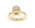 Mid 20th Century Mid 20th Century Tiffany & Co HardWear Pave Diamond 8mm Ball Ring 18K Yellow Gold Size 4 For Sale - Image 5 of 8