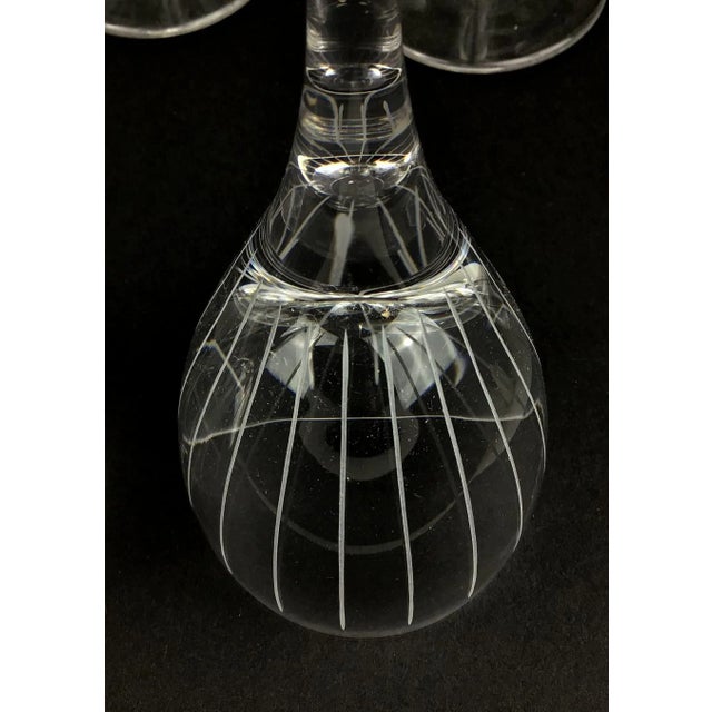 Glass 1980s Italian Crystal Wine Glasses - Set of 4 For Sale - Image 7 of 12