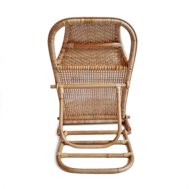 Folding Rattan Beach Chair Chairish