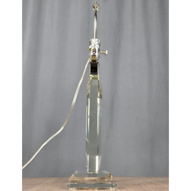 Glass 1990s Ralph Lauren Home Octagonal Faceted Crystal Table Lamp For Sale - Image 7 of 15