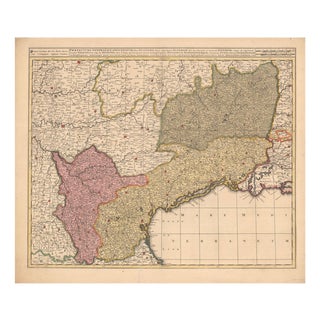 Antique Map of Languedoc and Southern France from Gerard and Leonard Valck, 1700 For Sale