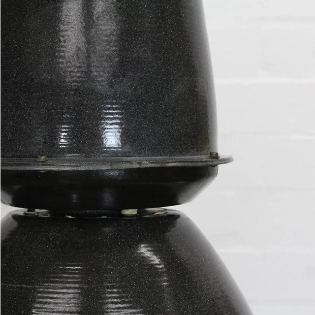 Industrial Vintage Type 24 401 Black Enameled Loft Lamp from Elektrosvit For Sale - Image 3 of 11