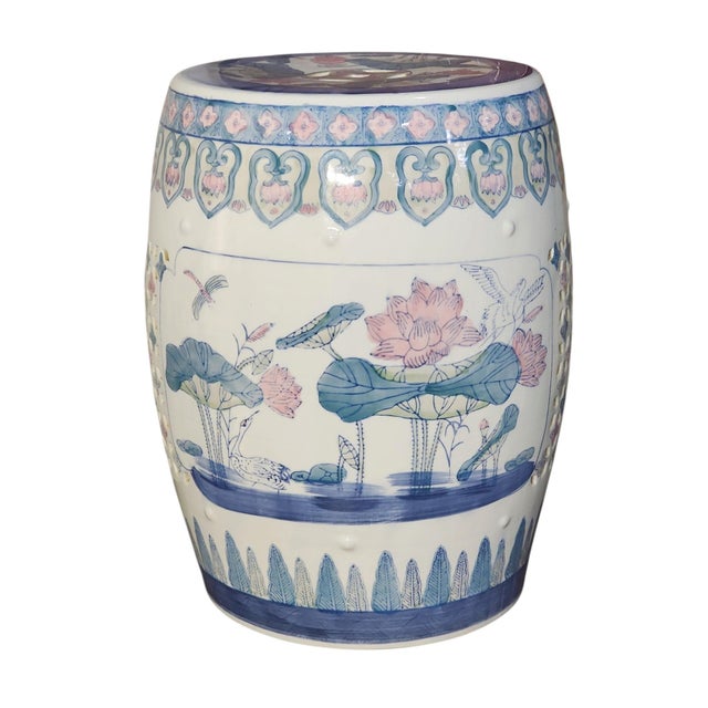 Chinoiserie Mid 20th Century Large Chinese Garden Stool For Sale - Image 3 of 6