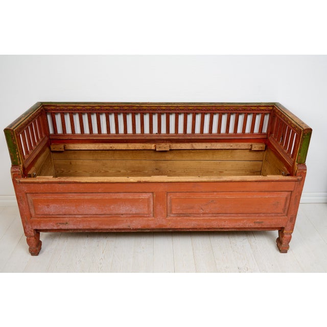 Folk Art Northern Swedish Bench For Sale - Image 12 of 15