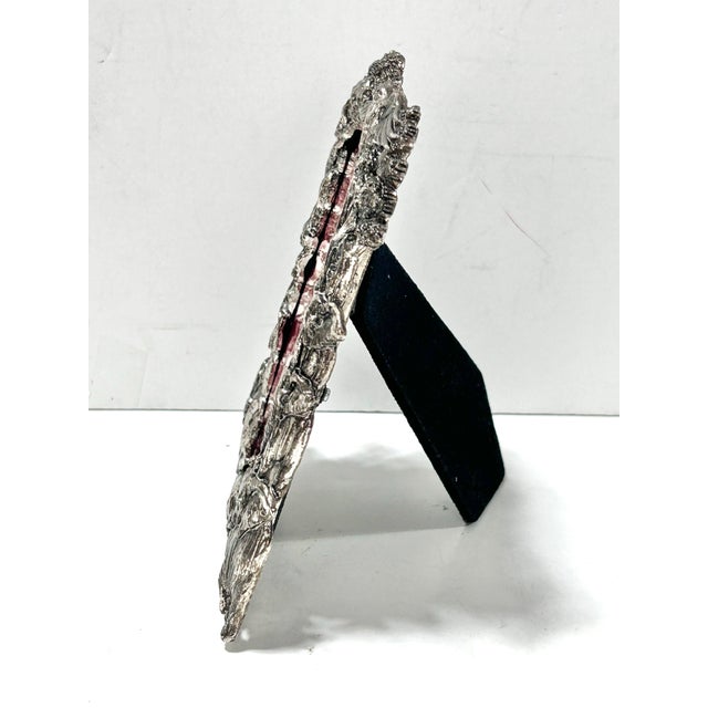 Arthur Court Signed 1995 Safari Elephant & Wildlife Metal Picture Frame For Sale - Image 9 of 9