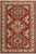 Bohemian Super Kazak Red/Beige Wool Rug - 4'1'' X 6'0'' For Sale - Image 10 of 10