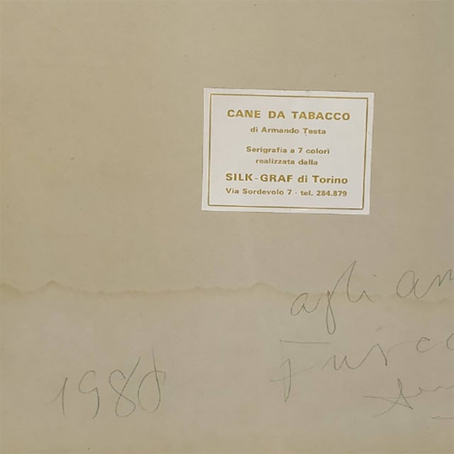 1970s Cane da Tabacco Serigraph by Armando Testa, 1970s For Sale - Image 5 of 8