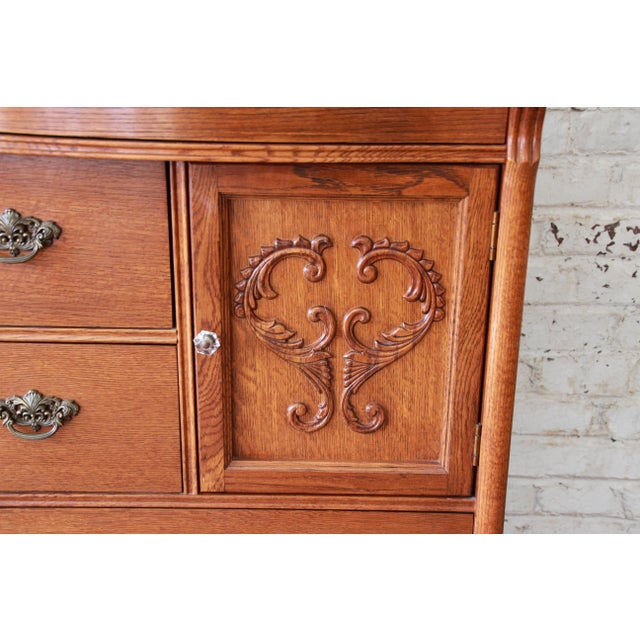 Victorian Style Oak Highboy Dresser with Hat Box Chairish