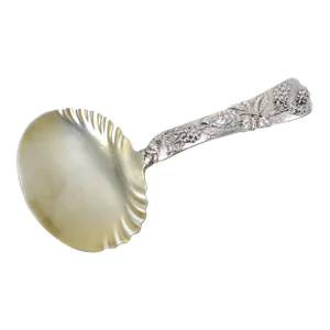 Fine Antique Tiffany & Company Sterling Silver Berry & Vine Motif Nut Scoop