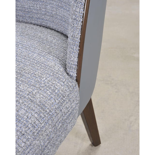 Set of Six A. Rudin No. 807 Walnut Bouclé Gondola Dining Chairs For Sale - Image 14 of 18