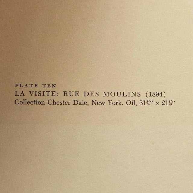 1950s After Toulouse-Lautrec "La Visite: Rue Des Moulins" Vintage Full Color Print For Sale - Image 4 of 8